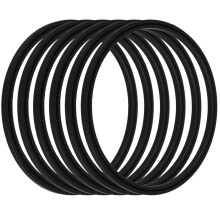 6pcs Silicone Lid Ring For Cup Sealing Black Back To School