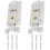 2Set Serrature Barretta Scorrevole in Acciaio E Ottone Argento 5
