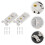 2Set Serrature Barretta Scorrevole in Acciaio E Ottone Argento 6