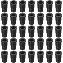 35Pcs Black ABS Caster Socket Stem Sleeves for Chair Legs Protection