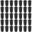 35Pcs Black ABS Caster Socket Stem Sleeves for Chair Legs Protection 1