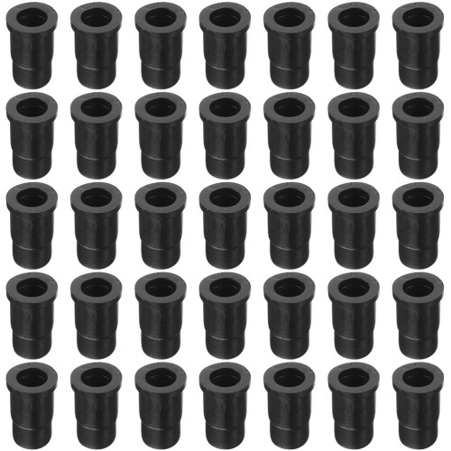 35Pcs Black ABS Caster Socket Stem Sleeves for Chair Legs Protection