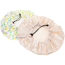 2Pcs Womens Shower Caps Satin Lined Eva Hair Caps for Shower Bath Spa