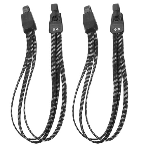 2Pcs Practical Black Elastic Luggage Binding Straps for Cargo Fixing
