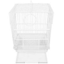 1 Set Of Portable Bird Travel Cage Metal White For Outdoor Use
