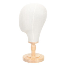 linen block head mannequin for hair extensions wigs display