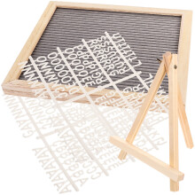 1Set Dubbelzijdig Grijs Berichtbord Met Frame En Standaard