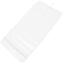 Hanging Jewelry Organizer White Storage Bag for Necklaces