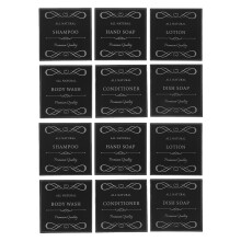 30Pcs PVC Waterproof Stickers for Bathroom Soap and Lotion Bottles