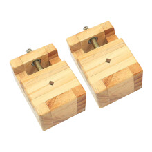 2Pcs Khaki Wood Metal Woodworking Vise Stone Carving Tool for Home Use