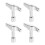 4pcs Drum Keychain Silver Square For Drummers 1.8x1.6x0.4in 1