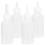 4Pcs White Portable Small Pet Feeding Bottles Reusable Nursing Set 1