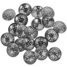20Pcs Black Metal Buttons for Sewing Vintage DIY Clothes Replacement