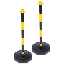 2 Pcs Portable P Chain Barrier Parking Sign Post Warning Safety