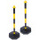 2 Pcs Portable P Chain Barrier Parking Sign Post Warning Safety 1