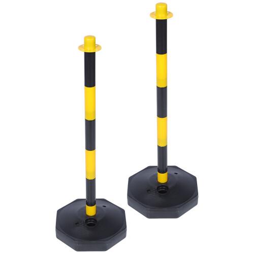 2 Pcs Portable P Chain Barrier Parking Sign Post Warning Safety
