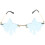 1Pair Sunglasses Sky-Blue Frameless Funny Party Eyeglass Props 1
