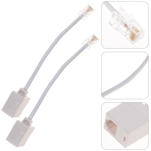 2St Rj11 Rj45 Connector Voor Telefoon En Ethernet 2