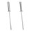 2Pcs Stainless Steel Cutter Sharpening Rods Silver Kitchen Honing Tool 1