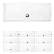 10Pcs Transparent Plastic Eyeglass Cases with Button Compact Storage