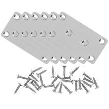 6Pcs Metal Braces for Wood Straight Stainless Steel Furniture Brackets