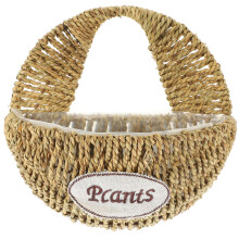 Simulated Straw Flower Pot Hanging Baskets Artificial Flowers Weaving
