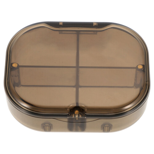 Practical Grey Plastic Portable Medicine Storage Case