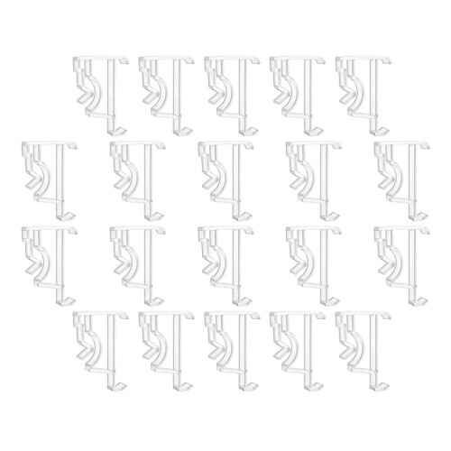 20Pcs Transparent Replaceable Blind Clips Plastic Valance Accessory