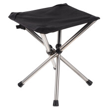 1St Zwarte Outdoor Vouwstoel Rvs Campingstoel Draagbaar Lichtgewicht