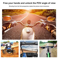 2X PULUZ for Portable Motorcycle Helmet Chin Stand Sports Camera Stand Riding Mobile Phone Camera Gear Stand
