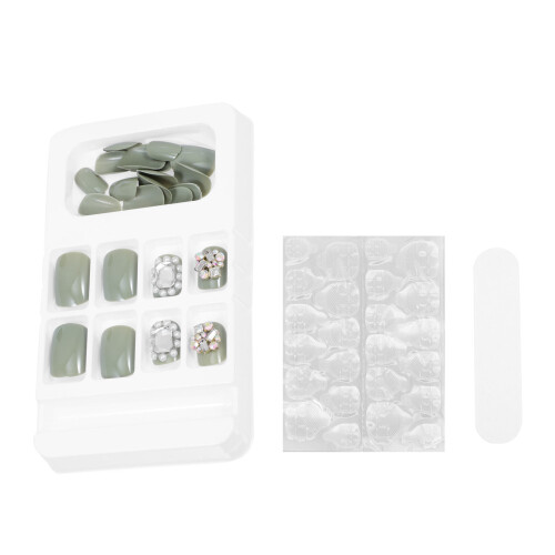 24Pcs Short Press On Nails Detachable False Nail Tips For Women