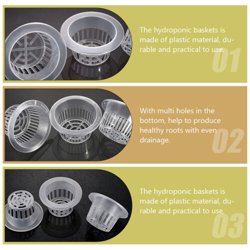 20St Plastic Hydroponic Net Cups Slotted Voor & Kwekerij 2