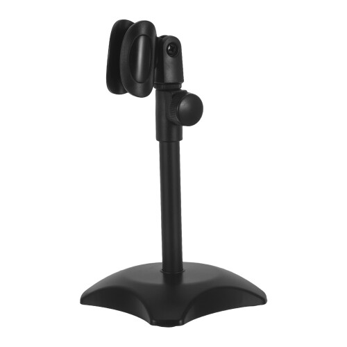 Universal Tabletop Mic Stand Black Abs+iron Adjustable Desk Mount
