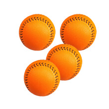 4Pcs PU Soft Baseball Elastic Squeeze Toy Training Ball-Orange