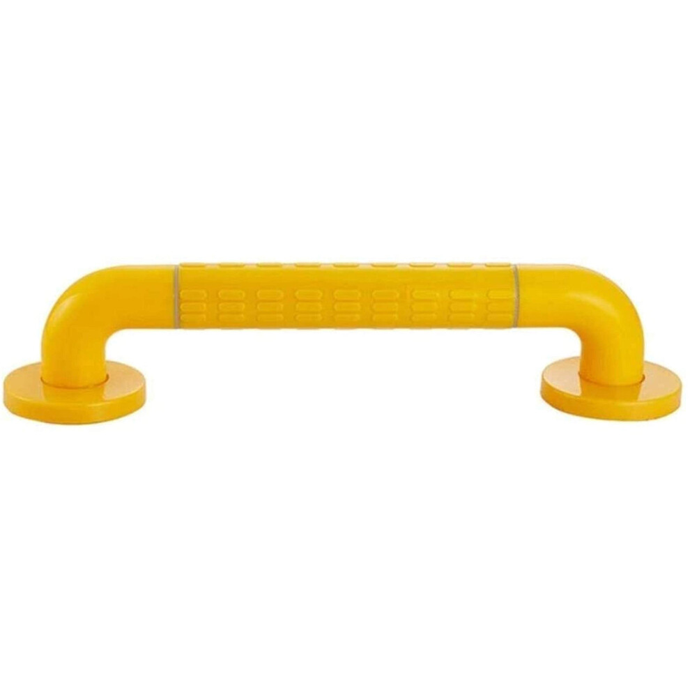 Yellow Stainless Steel Bathroom Grab Bar With AntiâSlip Secure Grip, Wall Mounted Shower Handrail For Elderly, 48Cm