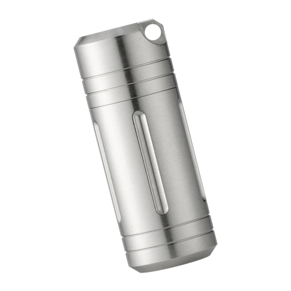 Pocket Keychain Pills Case Holder Waterproof Stainless Steels-L