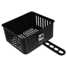 1pcs Frying Grilling Basket Carbon Steel Black For Outdoor Bbq