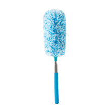 Extendable Microfiber Duster with Washable Flexible Head for Cleaning Ceiling Fans Walls Furniture Car Blue White