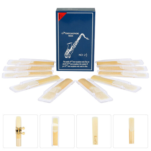 10St Handgemaakte Saxofoon Rieten 2.5 Medium Hardheid Assorti 2