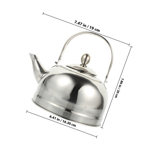 Handheld Stainless Steel Tea Kettle for Home Kitchen Use Silver 1