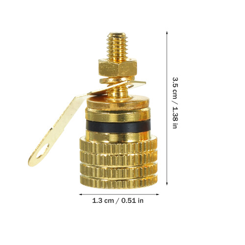 2St Gouden Speaker Connector Binding Post Voor Versterker En Subwoofer 1