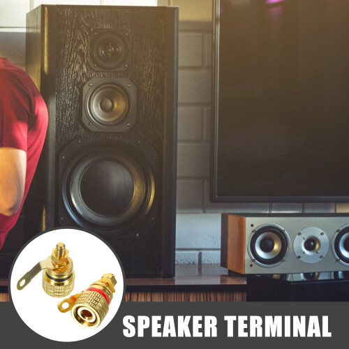 2St Gouden Speaker Connector Binding Post Voor Versterker En Subwoofer 2