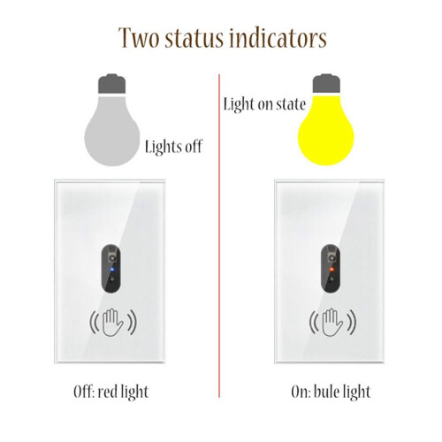 2X  Light  Wall Light  Wave Infrared Sensor No Need Touch Electrical Power  Off US Plug 2