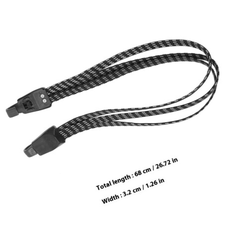 2Pcs Practical Black Elastic Luggage Binding Straps for Cargo Fixing 1