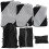 6Pcs Stylish Black Travel Packing Cubes Compression Storage Organizers 6