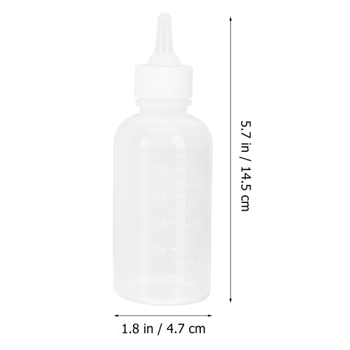 4Pcs White Portable Small Pet Feeding Bottles Reusable Nursing Set 1