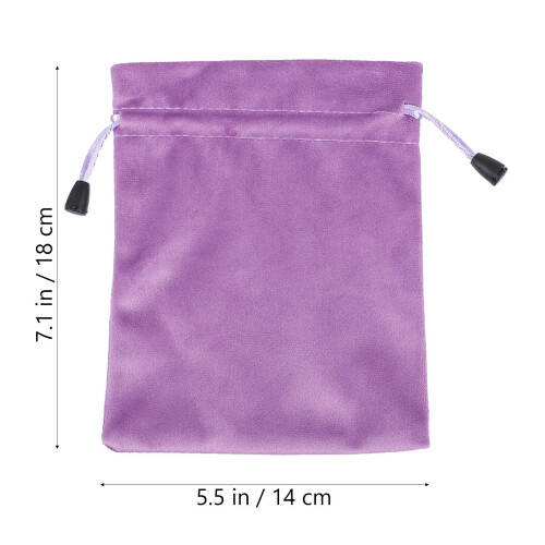 2Pcs Smooth Flannel Drawstring Jewelry Bag For Storage And Gift 1