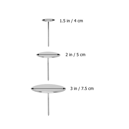 12Pcs Silver Cake Flower Nails Stainless Steel Baking Decoration Tools 1