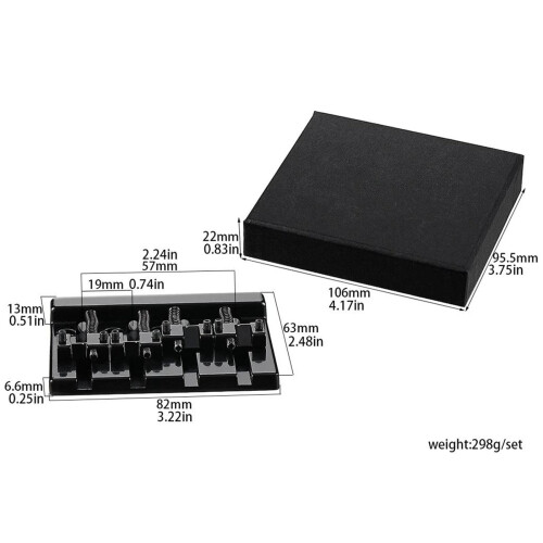 4 String Bass Bridge Replacement for Electric Guitar, Stable Anchoring and Durable Fixed Design 1