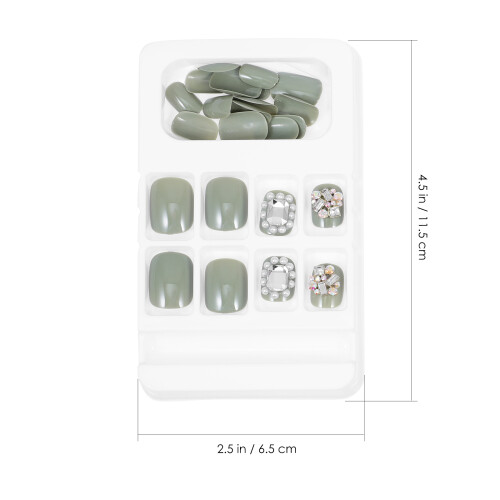 24Pcs Short Press On Nails Detachable False Nail Tips For Women 1